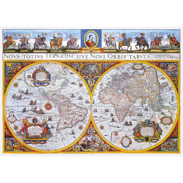 1010 Teile/100 Formen Puzzle: Antike Karte Nova Terrarum - NB 1010-0102-XL