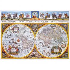 Puzzle 1010 pieces/100 shapes : nova terrarum antique map