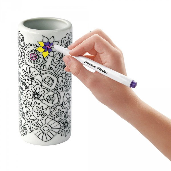 Kit création : Vase à colorier - Woozart-WOZF3272