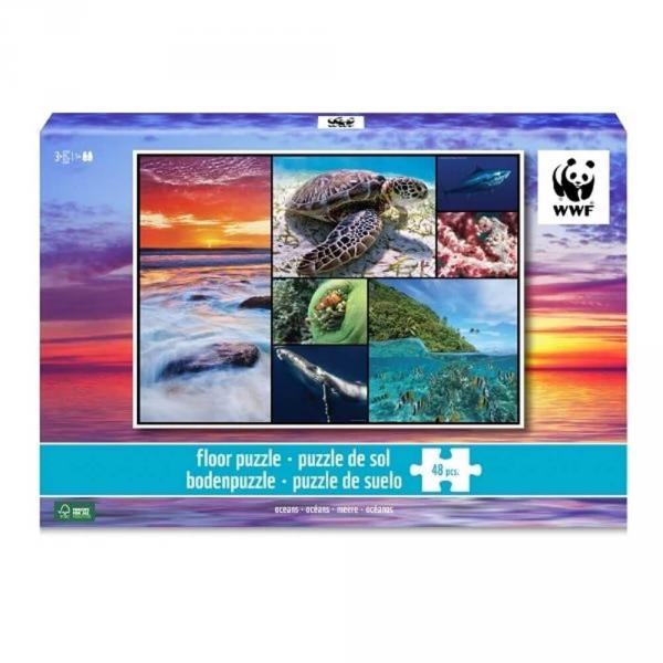 Puzzle de suelo de 48 piezas: océanos  - WWF-57812