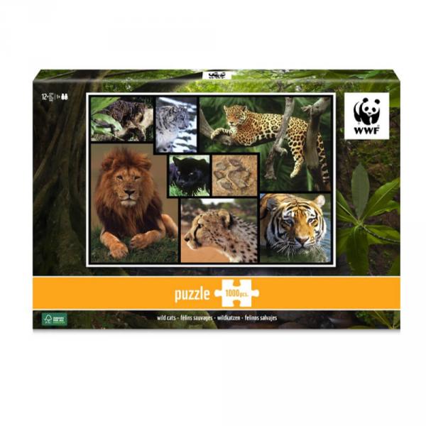 Puzzle 1000 pièces : Lion, Tigres, Panthères  - WWF-57883