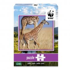 100 piece puzzle: giraffes 