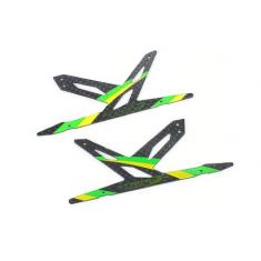 Spare Carbon Panel for Xtreme CF Skid (Green - 2 pcs) Blade 130X