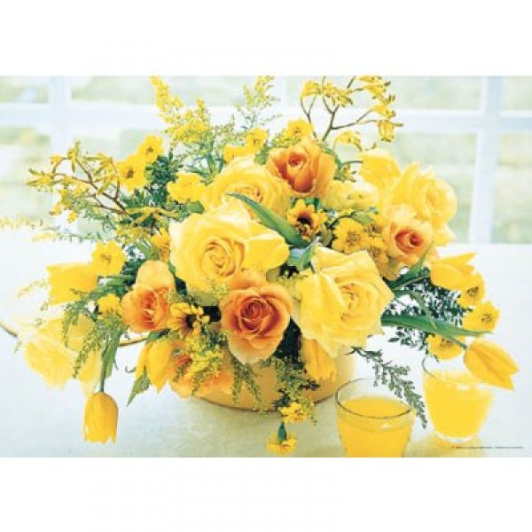 Puzzle 500 pièces - Bouquet de fleurs :  Jaune harmonie - Yanoman-05-790