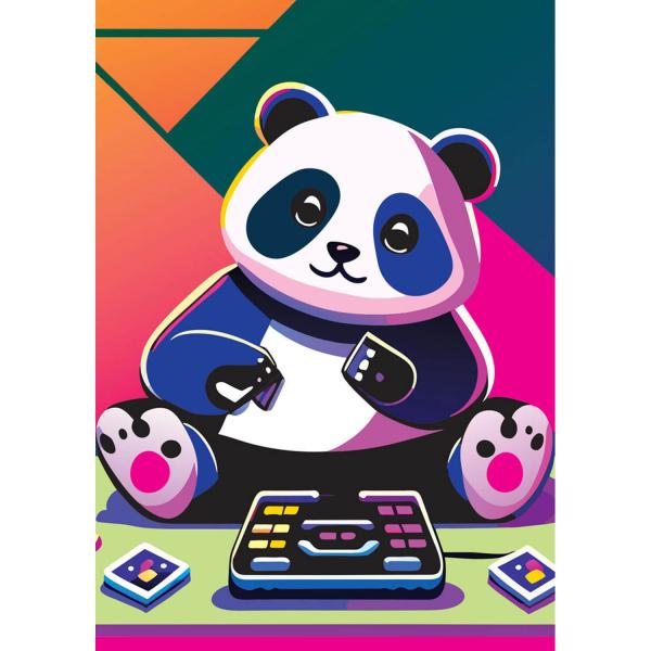 1000 piece puzzle : Happy Panda - Yazz-3855