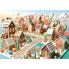 Puzzle 1000 pièces : Le pays des bonbons