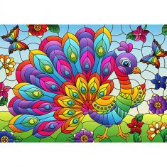 1000-teiliges Puzzle: Pfau