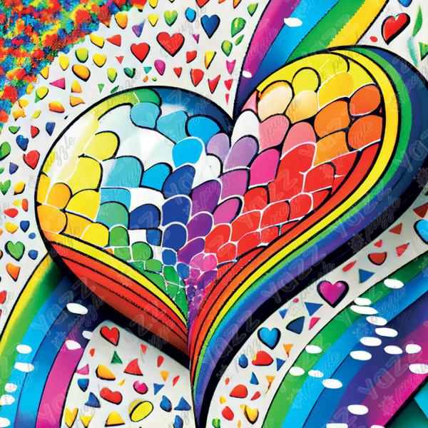 1023 piece puzzle : Mosaic Heart - Yazz-3801