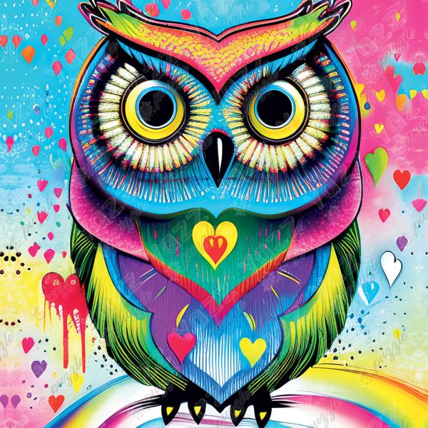1023 piece puzzle : Pop-art Owl - Yazz-3807