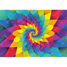 Puzzle 1000 pièces : Spirale arc en ciel