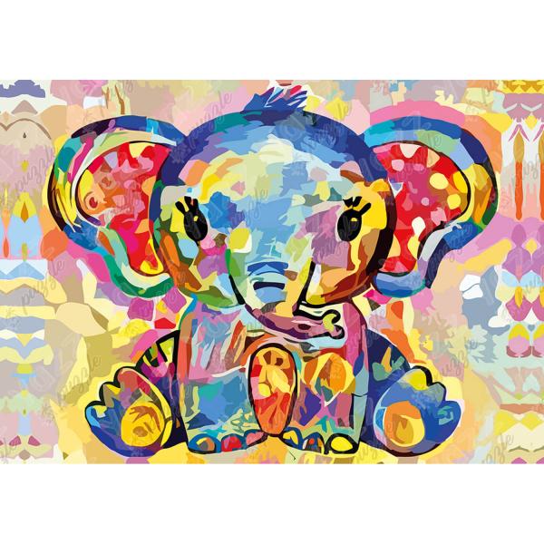 1000-teiliges Puzzle: Elefantenbaby - Yazz-3826