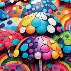 Puzzle 1023 pièces : Parapluie coloré
