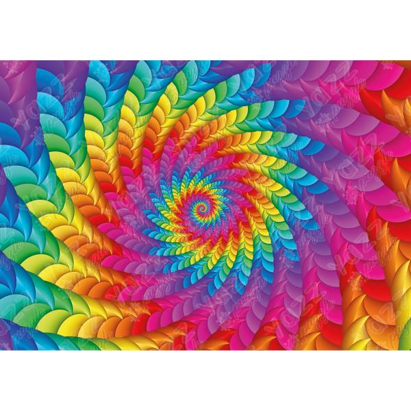 1000-teiliges Puzzle: Psychedelischer Regenbogen - Yazz-3850