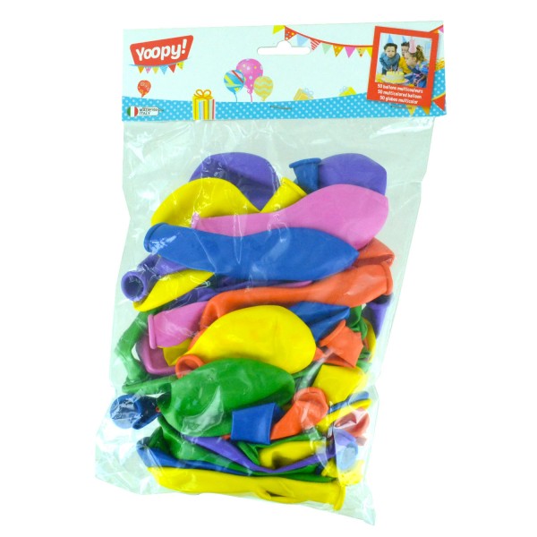50 ballons multicouleurs - Yoopy-YPY9250