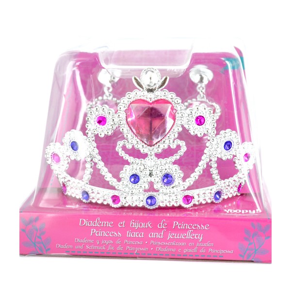 Diadème et bijoux de princesse :  Grand Coeur rose - Yoopy-YPY21370-6