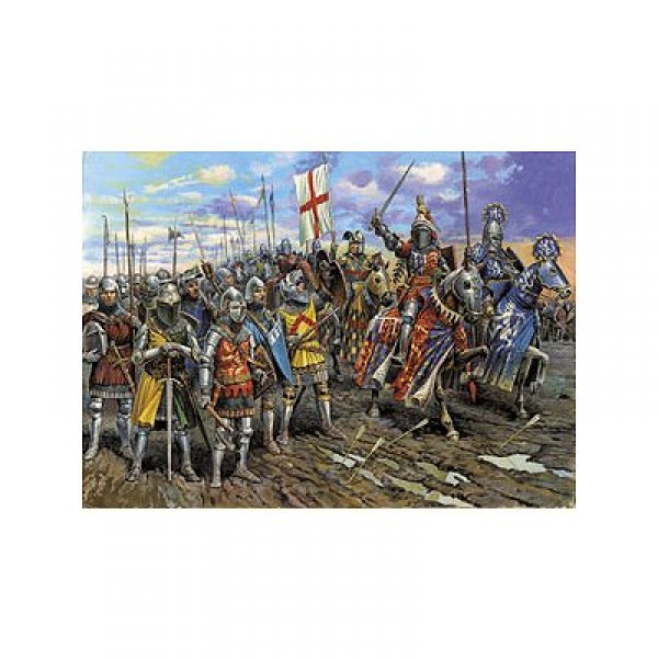 Figurines médiévales : Chevaliers anglais Guerre de 100 Ans - Zvezda-8044