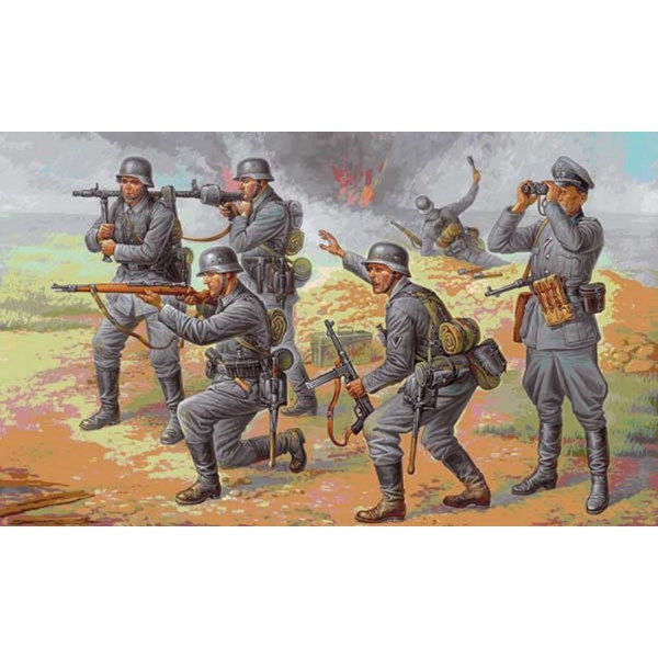 Figurines 2ème guerre mondiale : Infanterie allemande 1942-1944 - Zvezda-8078