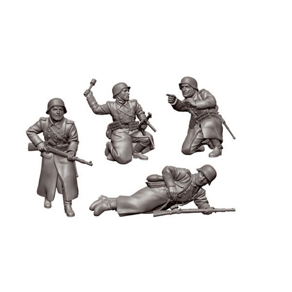 Figurines historiques 2ème guerre mondiale : Fantassins Allds Tenue Hivernale - Zvezda-6198