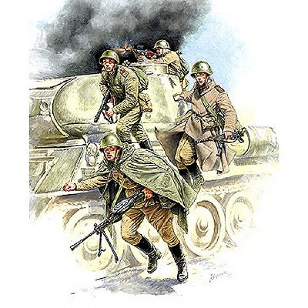 Figurines 2ème Guerre Mondiale : Infanterie Soviétique - Zvezda-3544