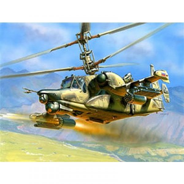 Maquette hélicoptère : Kamov Ka-50 SH Night Hunter - Zvezda-7272