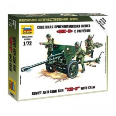 Maquette canon anti-char russe ZiS-3 avec figurines