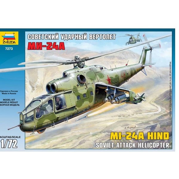 Maquette hélicoptère : Mil Mi-24A Hind - Zvezda-7273