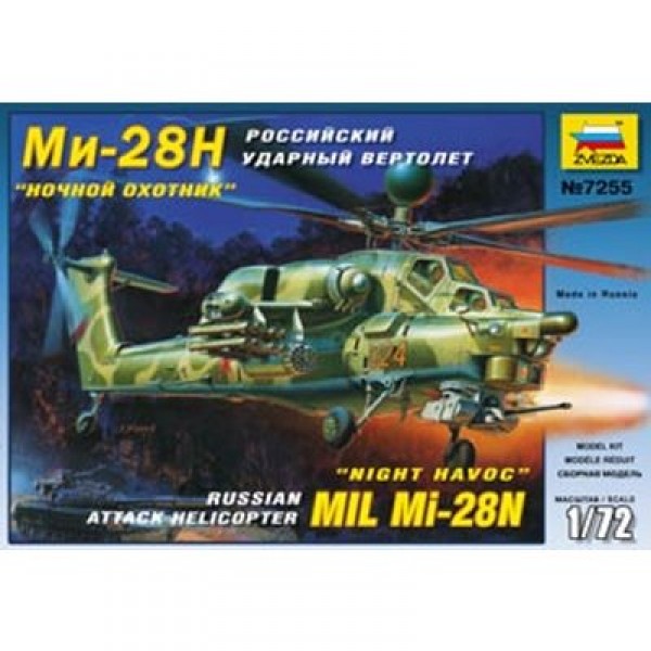 Maquette hélicoptère : Mil Mi-28N Russian Attack  - Zvezda-7255