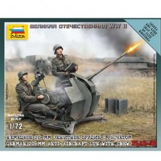 German AA cannon model kit with miniatures