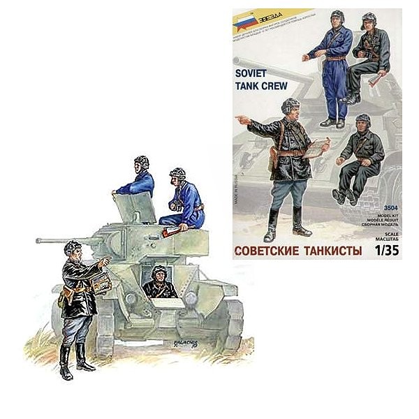 Figurines 2ème Guerre Mondiale : Tankistes soviétiques - Zvezda-3504