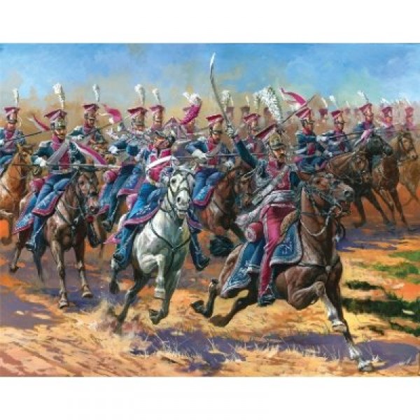 Figuras de guerras napoleónicas: Uhlans polacos - Zvezda-8075