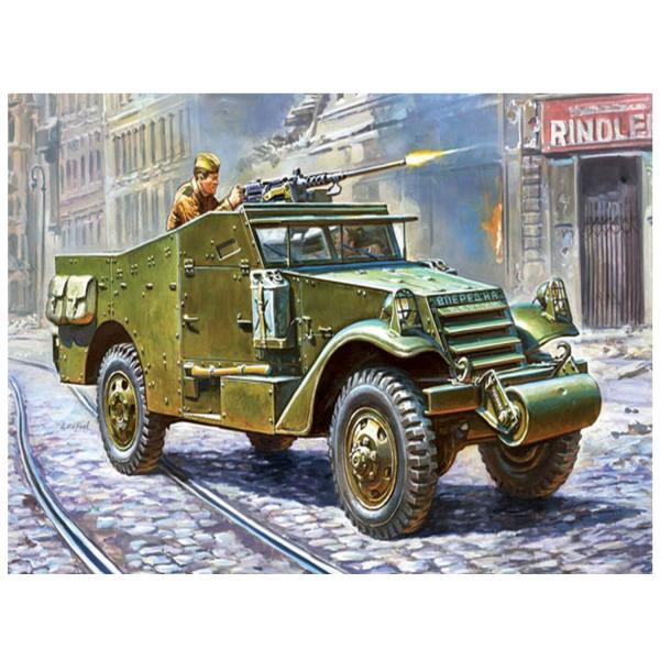 Military vehicle model: M-3 Scout Car - Zvezda-Z6245