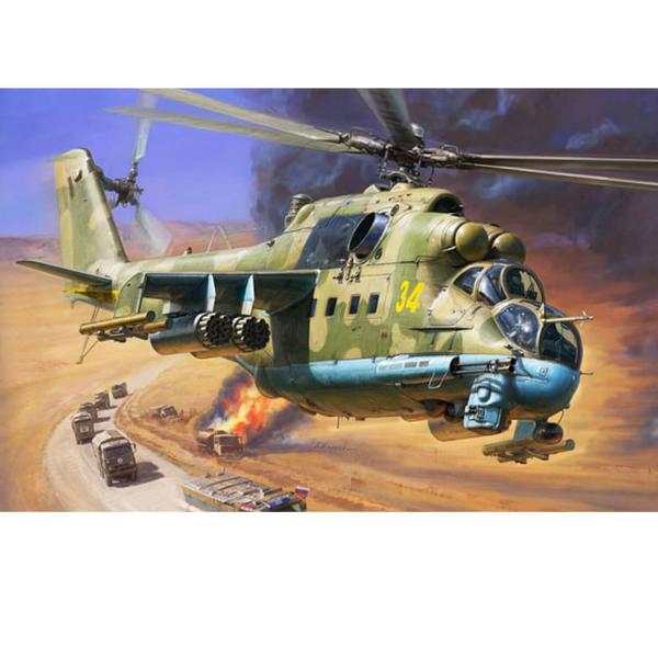 Maquette hélicoptère : Mil Mi-24P Hind F - Zvezda-Z7315