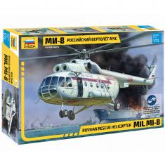 Maqueta de helicóptero: helicóptero ruso EMERCOM MI-8
