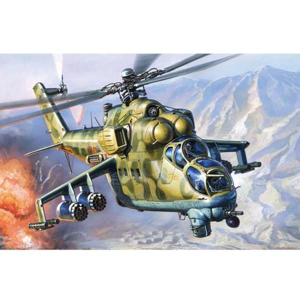 Maqueta de helicóptero: ataque ruso Mil Mi-24 VP - Zvezda-Z7403